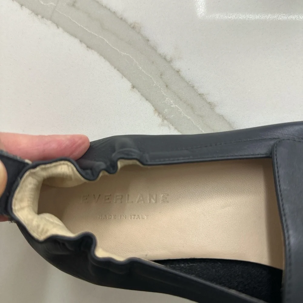 Everlane Black Loafers Sleek Glove Slip-Ons - Picture 3 of 4